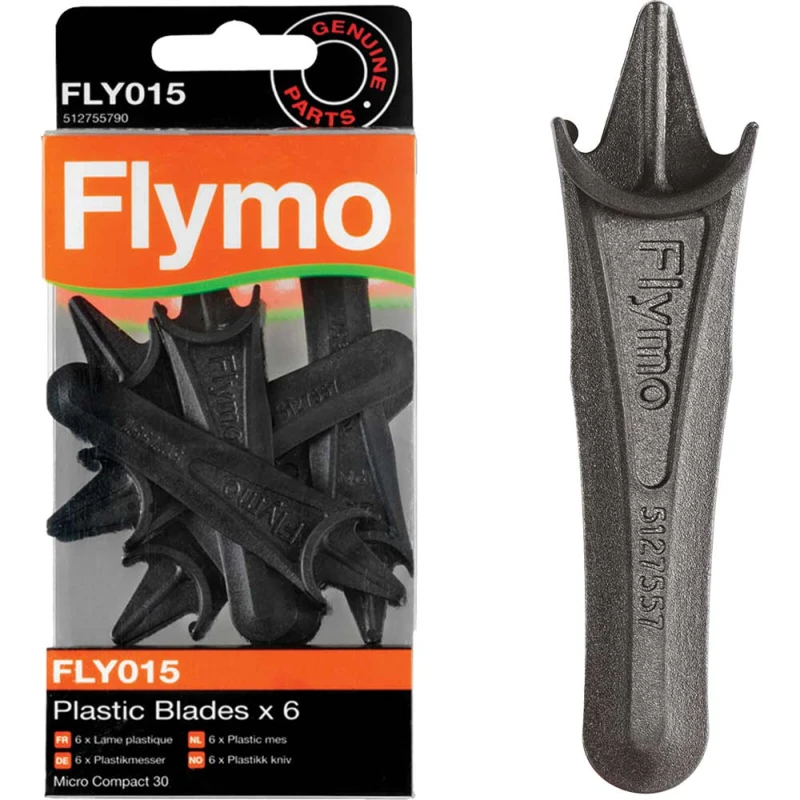 Image of Flymo FLY015 Genuine Blades for Micro Compact Lawnmowers FLY015 Pack Qty: Pack of 6