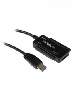 image of StarTech USB 3.0 to SATA or IDE Hard Drive Adapter Converter - 2.5 / 3.5 IDE and SATA to USB 3 Adapter - Includes power supply