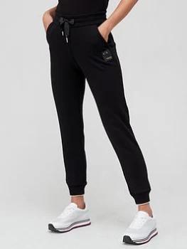 Image of Armani Exchange Satin Tie Jogging Pants Black Size XS Women