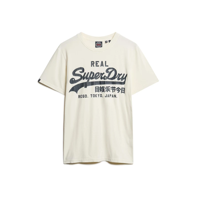 Image of Superdry Vintage Logo T Shirt Regular Fit T-Shirts Small White 60195901350