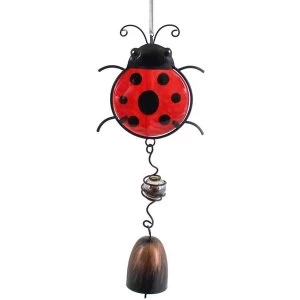 Image of Ladybird Dangly Metal & Glass Windchime