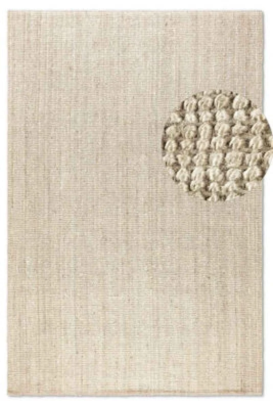 Image of The Rugs Handwoven Flatweave Jute Rug And Runner Natural Fibre Durable In Cream