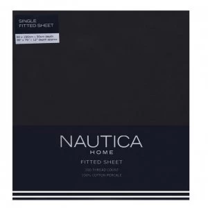Image of Nautica Fitted Sheet - Charcoal