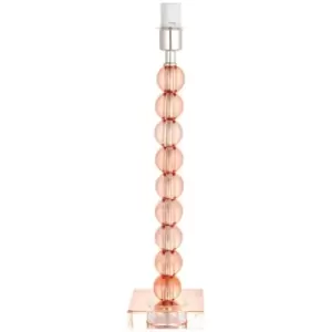 Image of Endon Adelie Base Only Table Lamp, Blush Crystal Glass, Bright Nickel Plate