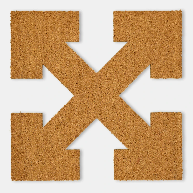 Image of Off White Door Mat Brown unisex One Size