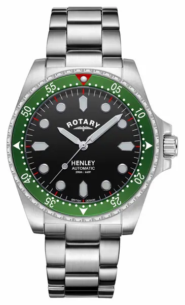 Image of Rotary GB05136/71 Mens Henley Automatic Black Dial Watch