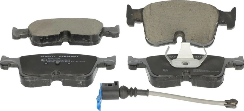 Image of MAPCO 106041HPS Brake pad set Front Axle, prepared for wear warning indicator, with piston clip Brake Pad Set,disc brake (402)