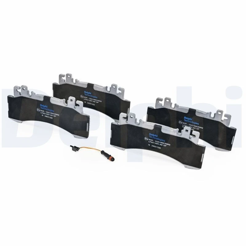 Image of DELPHI LP5015EV Brake pad set with accessories, with anti-squeak plate Brake Pad Set,disc brake (402)