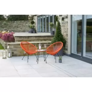 Image of Rio 2 Seater Garden Bistro Set - Orange