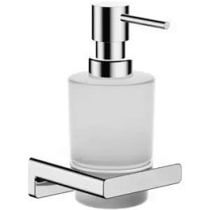 image of Hansgrohe - AddStoris Bathroom Liquid Soap Dispenser Chrome Wall Mounted Modern - Chrome