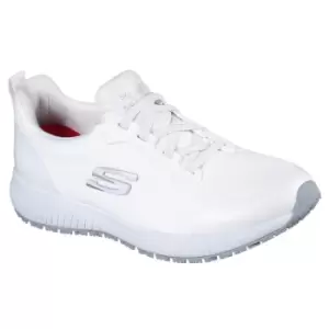 Image of Skechers Womens/Ladies Squad Lace Up Safety Shoes (5 UK) (White)