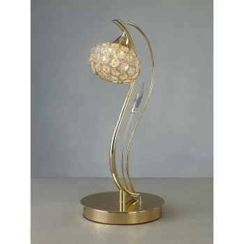 Image of Leimo Table Lamp 1 Bulb gold / crystal