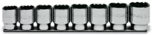 image of Beta Tools 920B/SB8 8pc 1/2" Square Drive Bi-Hex Socket Rail Set 23-32mm