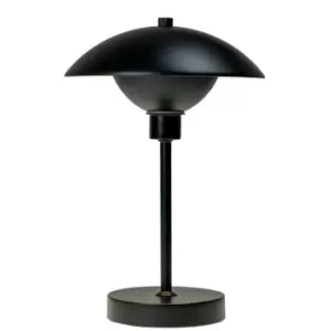 image of Roma Black Table Lamp Black Base Rechageable 2800K