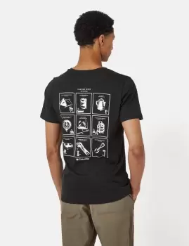 Image of Columbia Rapid Ridge T-Shirt II (Campsite Icons Graphic) - Black