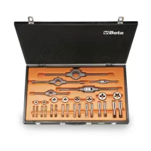 image of Beta Tools 446ASF/C29 29pc UNF Tap & Die Set (1/4-3/4") + Accessories