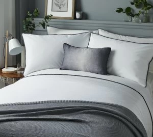 image of Serene Pom Pom Grey Bedding Set - Single