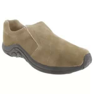 Image of PDQ Adults Unisex Real Suede Ryno Slip-On Casual Trainers (10 UK) (Taupe)