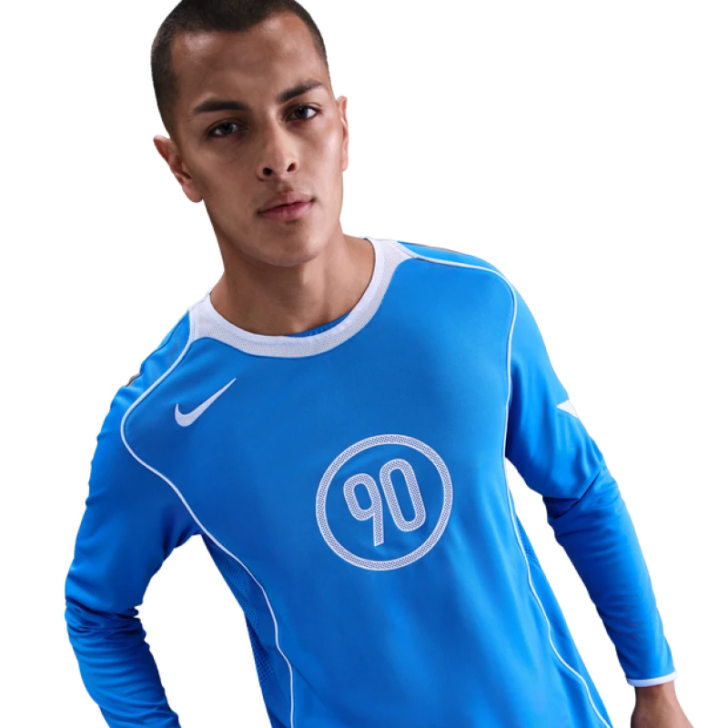 Image of Nike Football|Total 90 Men T-Shirts - Blue - Size M - Cotton Jersey