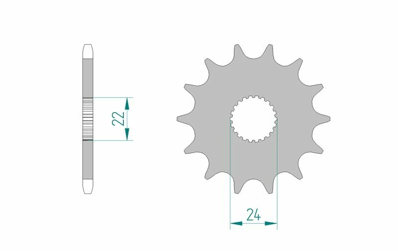 Image of AFAM Steel Standard Front Sprocket 61201 - 520