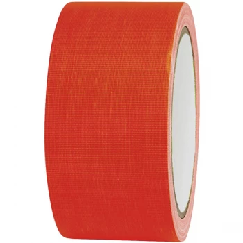Image of Toolcraft 1047027 Fabric Adhesive Tape 50mm x 25m - Neon Orange