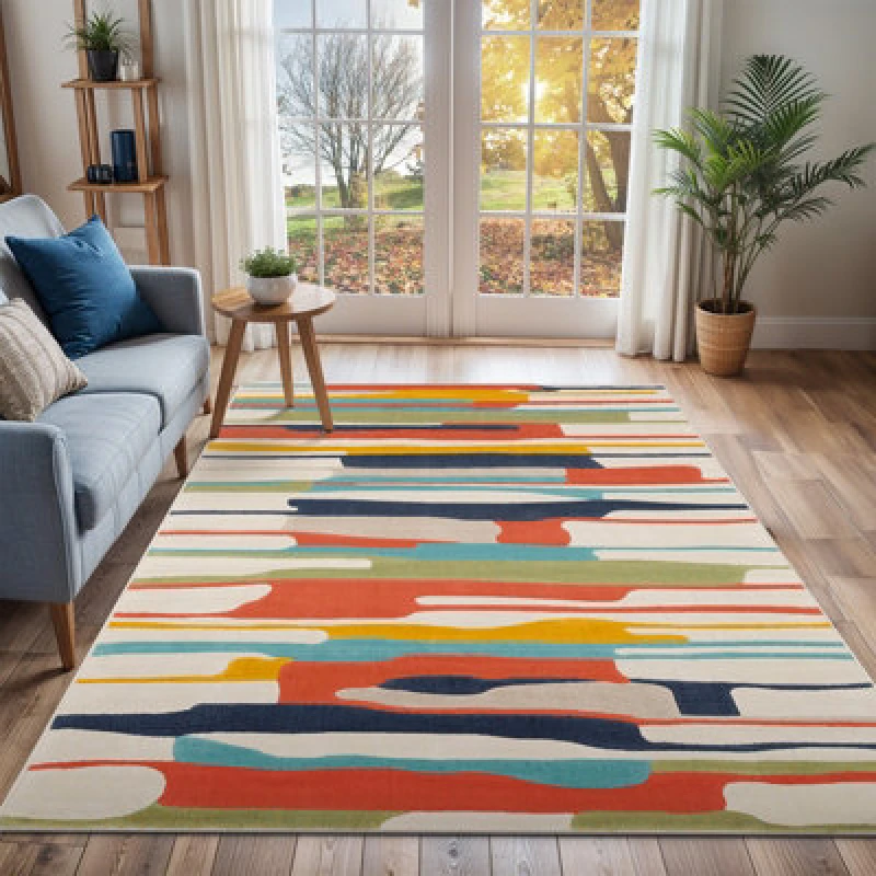 Image of Livabliss Scandi Modern Coral Pukka Area Rug 120 X 170 Cm - Easy Care, Non Shedding, Ideal For Living Room & Bedroom