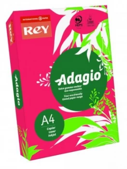 Image of Rey Adagio A4 Paper 80gsm Deep Red RM500