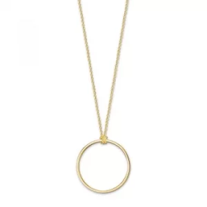 image of Thomas Sabo Gold Plated Sterling Silver Charm Club Circle Charm Necklace