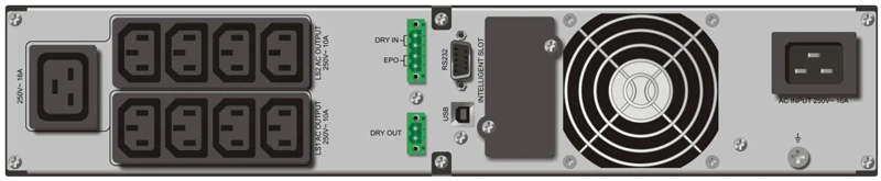 Image of PowerWalker VFI 3000RT LCD/UK uninterruptible power supply (UPS) 3 kVA