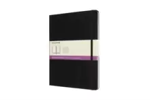 Image of Moleskine Extra Large Double Layout Plain and Ruled Hardcover Notebook : Black