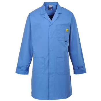 Image of AS10HBRL - sz L Anti-Static ESD Coat - Hospital Blue - Portwest