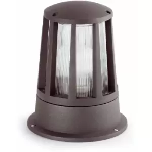 Image of Surat dark gray garden bollard 1 bulb
