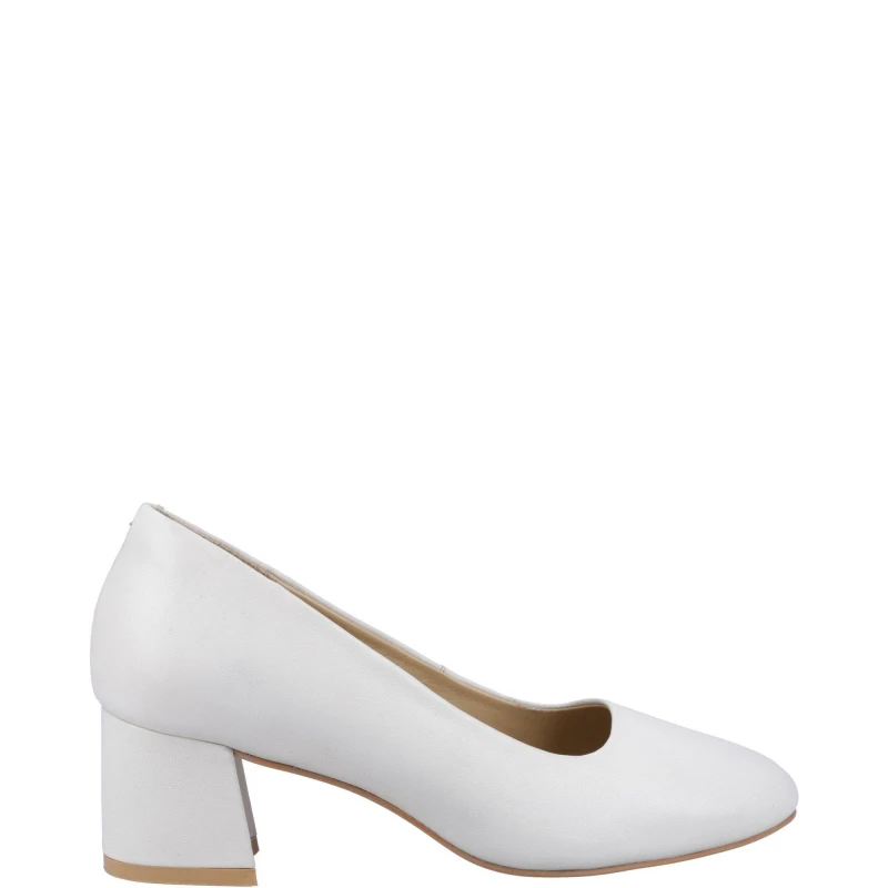 Image of Hush Puppies Womens Alicia Padded Leather Court Shoes UK Size 3 (EU 36) Ivory HUS736-IVORY-3