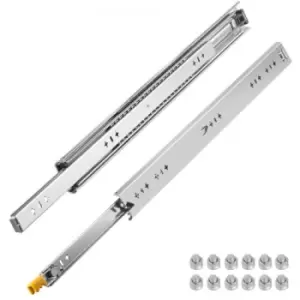 Image of VEVOR Heavy Duty Drawer Slides 2PCS Drawer Slides 24" Locking Drawer Slides 250LBS Capacity Heavy Duty Slides Three Section Full Extension Drawer Slid