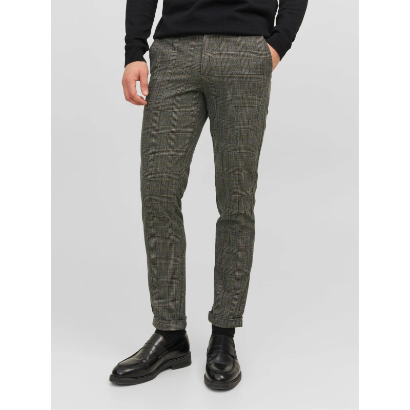 Image of Jack & Jones Brown / Brown Patina Marco Connor Akm Checked Chinos Brown Male 28R 163753UK