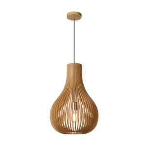Image of Bodo Scandinavian Pendant Light - Ø38cm - 1xE27 - Light Wood