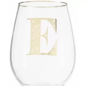 Image of Letter E Stemless Wine Glass - Premier Housewares