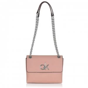 Calvin Klein Re Lock Flap Over Bag - Pink TGW