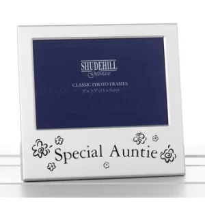 Satin Silver Occasion Frame Special Auntie 5x3