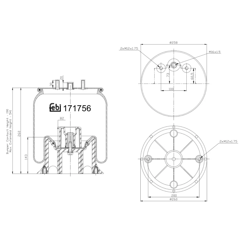 Image of Boot, air suspension FEBI BILSTEIN 171756