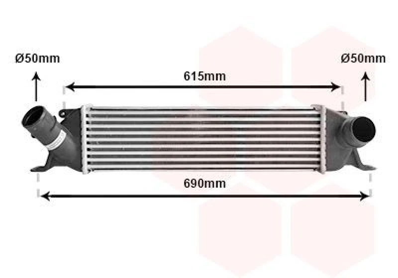Image of VAN WEZEL Intercooler VAN WEZEL 82014706