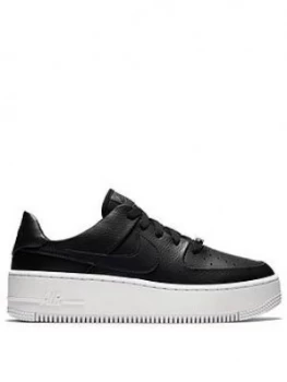 Image of Nike Air Force 1 Sage Black White Size 4 Women