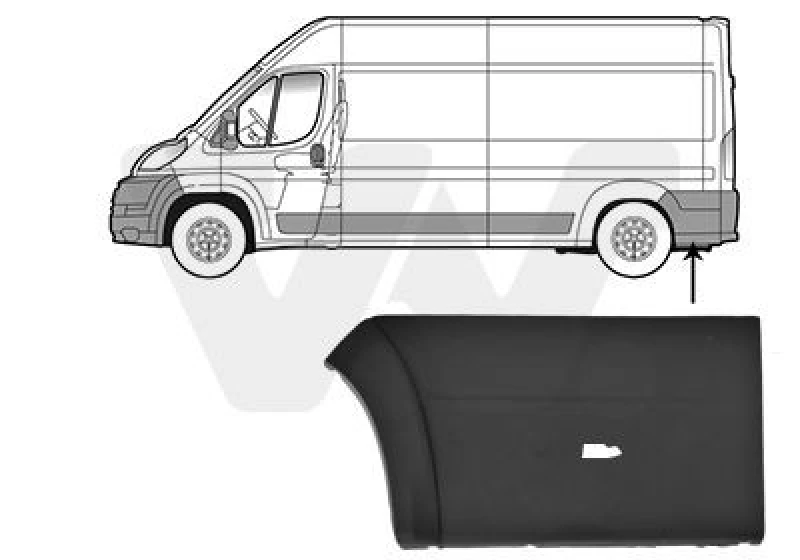 Image of VAN WEZEL Trim / Protective Strip, sidewall VAN WEZEL 0983419