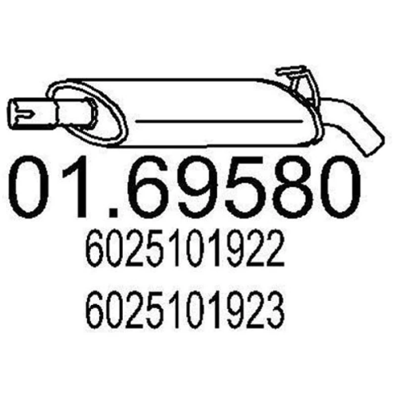 Image of MTS 01.69580 Rear silencer End Silencer (3437)