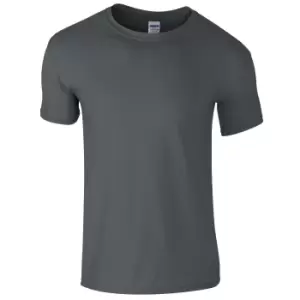 image of Gildan Mens Short Sleeve Soft-Style T-Shirt (XXL) (Charcoal)