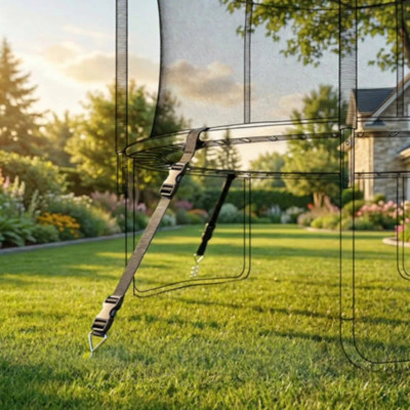 Image of Sportnow 4Pcs Trampoline Anchor Kit, 32cm Galvanised Trampoline Stakes