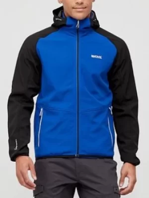 image of Regatta Arec Softshell Jacket, Blue/Black Size M Men