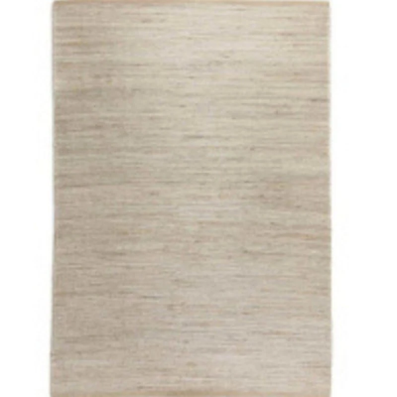 Image of THE RUGS Handloom Jute Rug Dhaka Natural Jute Wool Cotton Woven Rug in Cream Size: 160cm x 230cm Cream Unisex 160cm x 230 cm