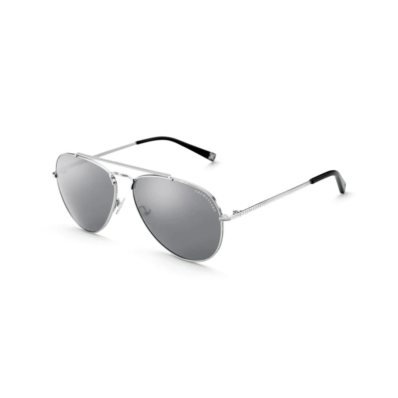 Image of Thomas Sabo Harrison Pilot Mirrored Sunglasses Black female One Size