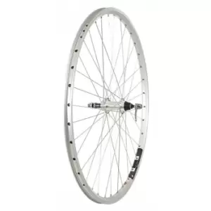 image of Raleigh 700c Rear Rim Brake QR Wheel - Free Wheel - Silver